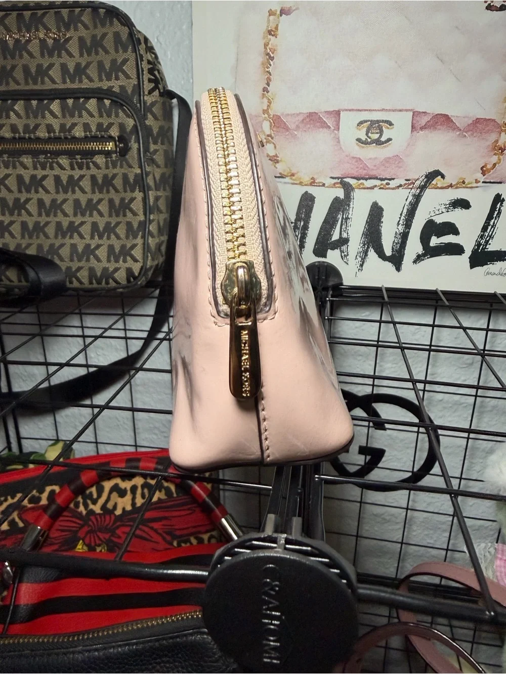 Michael Kors Blush Pink Patent Leather Cosmetic Pouch 💕✨